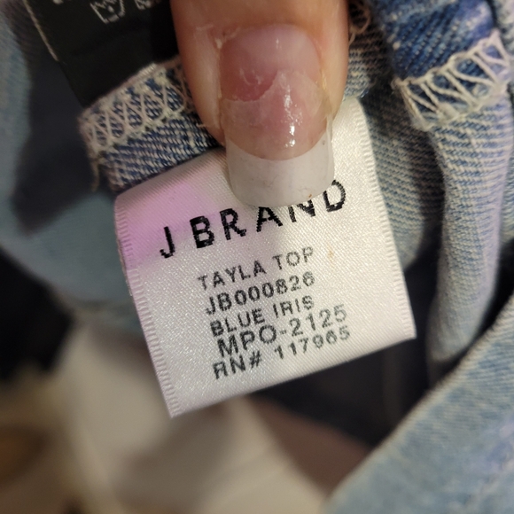 🎀Clearance🎀 NWT JBRAND DENIM embroidered top - Picture 13 of 15